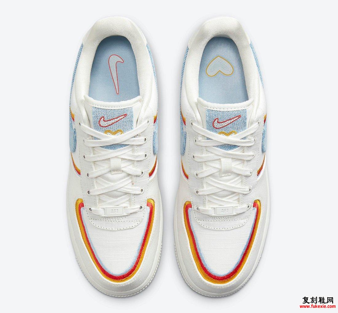 Nike Air Force 1 Low Sail Armory蓝色辣椒红DJ4655-133发售日期