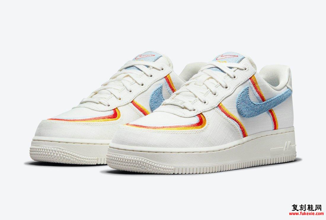 Nike Air Force 1 Low Sail Armory蓝色辣椒红DJ4655-133发售日期