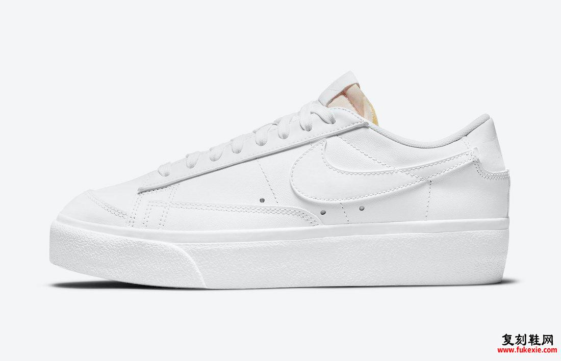 Nike Blazer Low Platform Triple White DJ0292-100发售日期信息