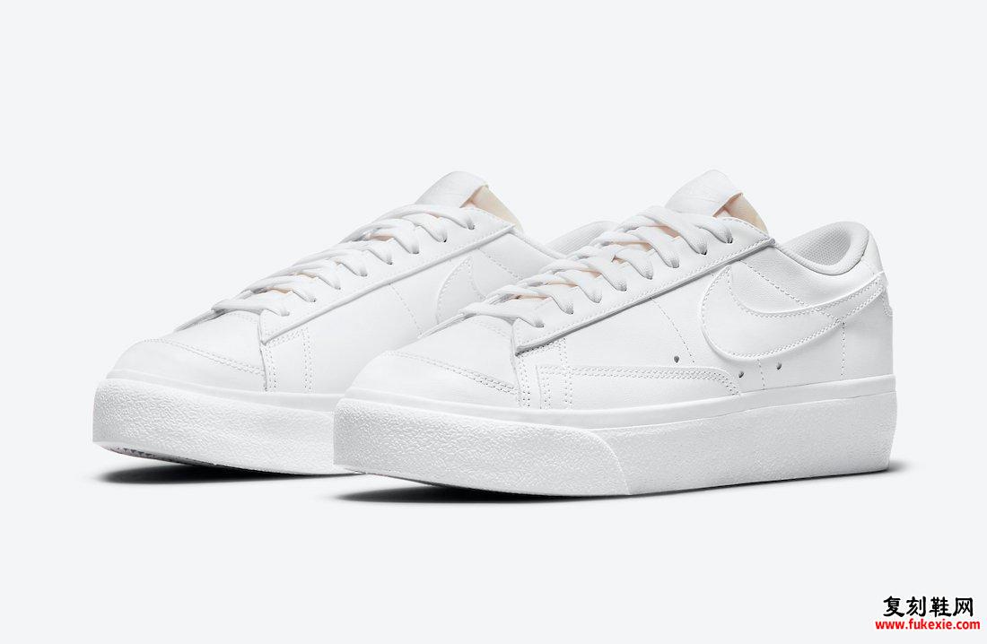 Nike Blazer Low Platform Triple White DJ0292-100发售日期信息