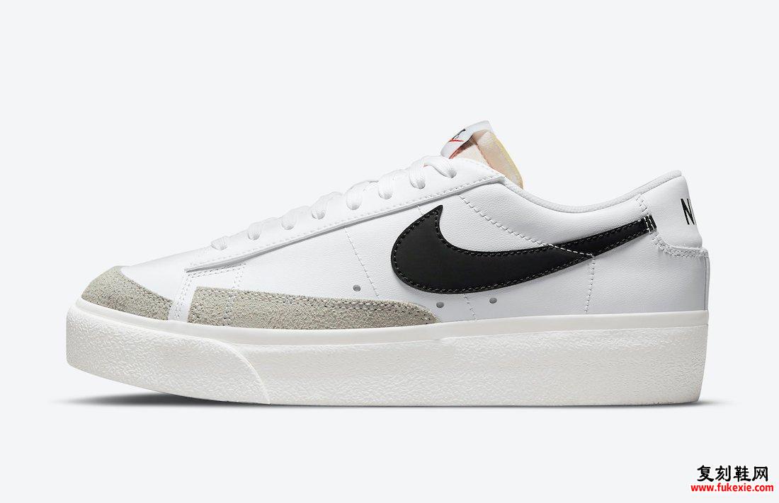 Nike Blazer Low Platform White Black DJ0292-101发售日期信息