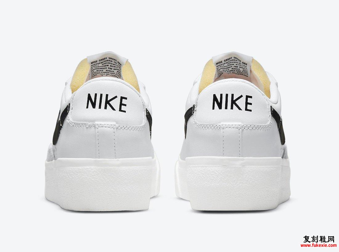 Nike Blazer Low Platform White Black DJ0292-101发售日期信息