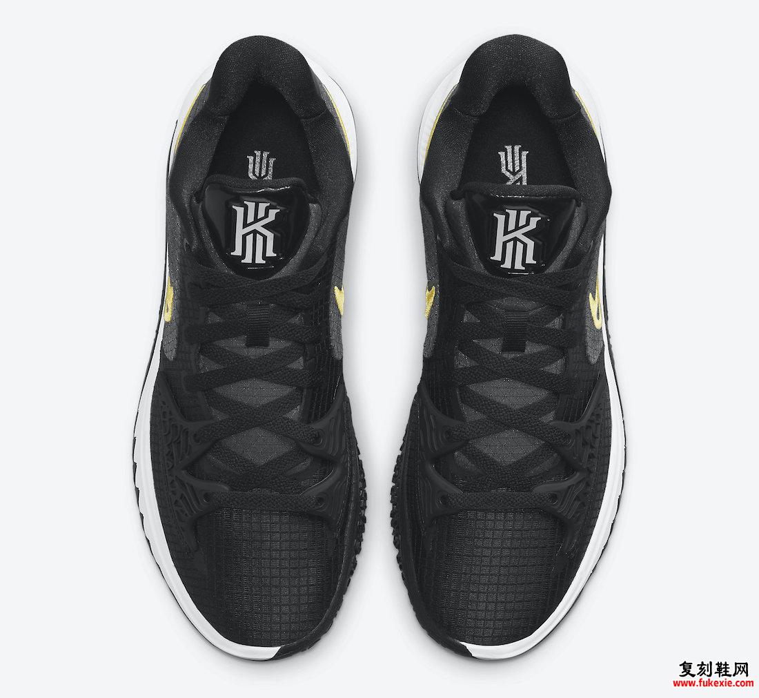 Nike Kyrie Low 4 Black White Yellow CZ0105-001发售日期信息