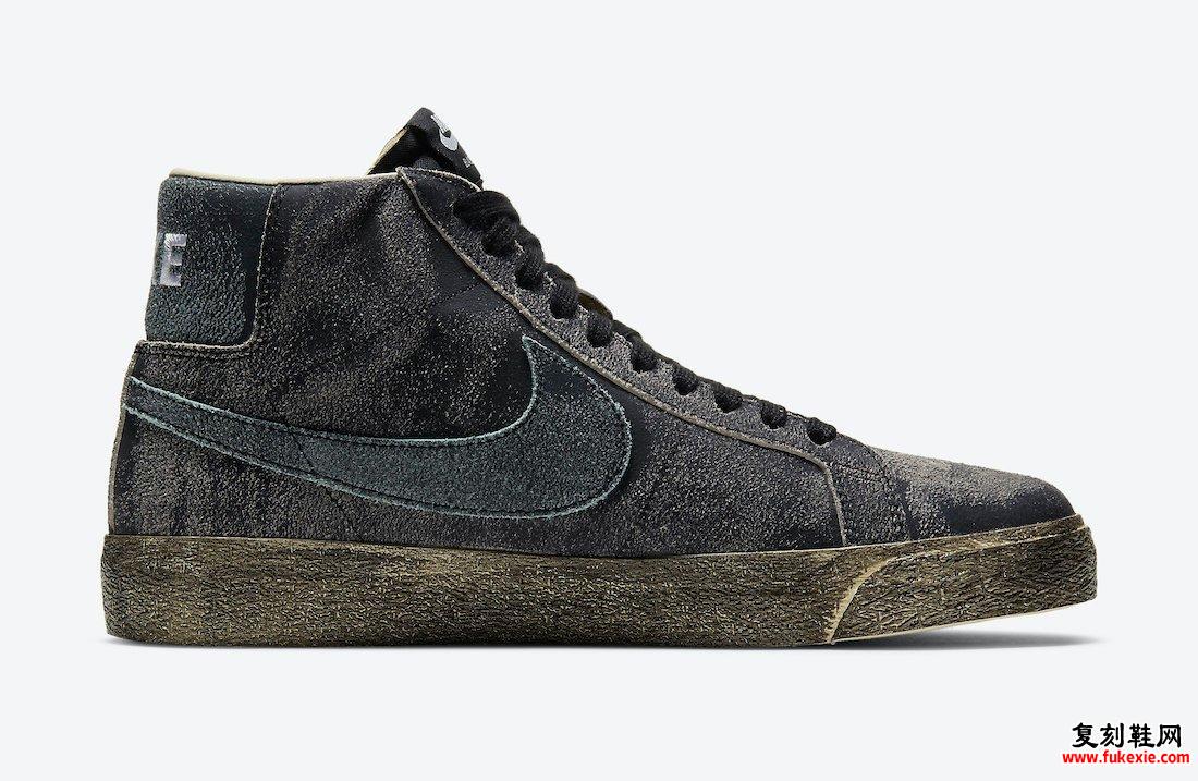 Nike SB Blazer Mid Black Light Dew椰奶DA1839-001发售日期