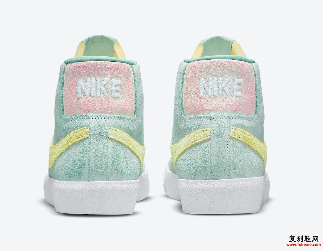 Nike SB Blazer Mid Light Dew Citron Green Glow DA1839-300发售日期