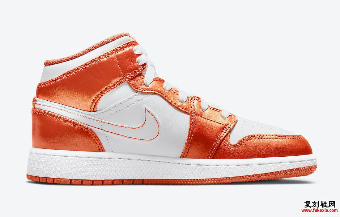 Air Jordan 1 Mid GS White Orange DM4228-800发售日期