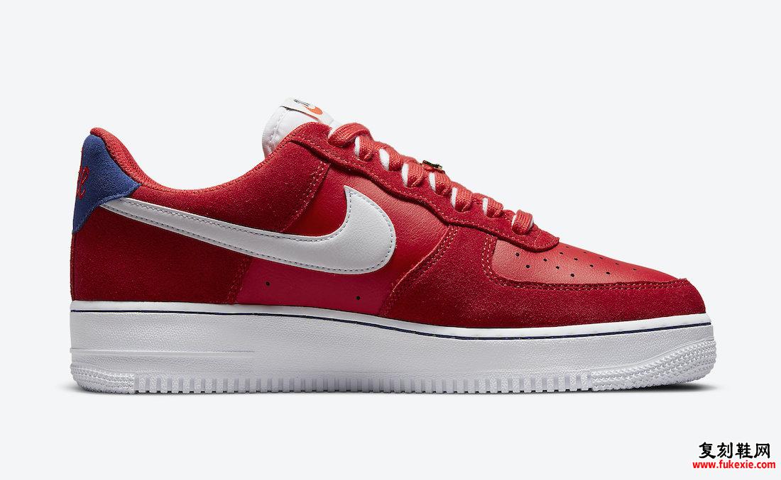 Nike Air Force 1 Low University Red White Deep Royal Blue DB3597-600发售日期