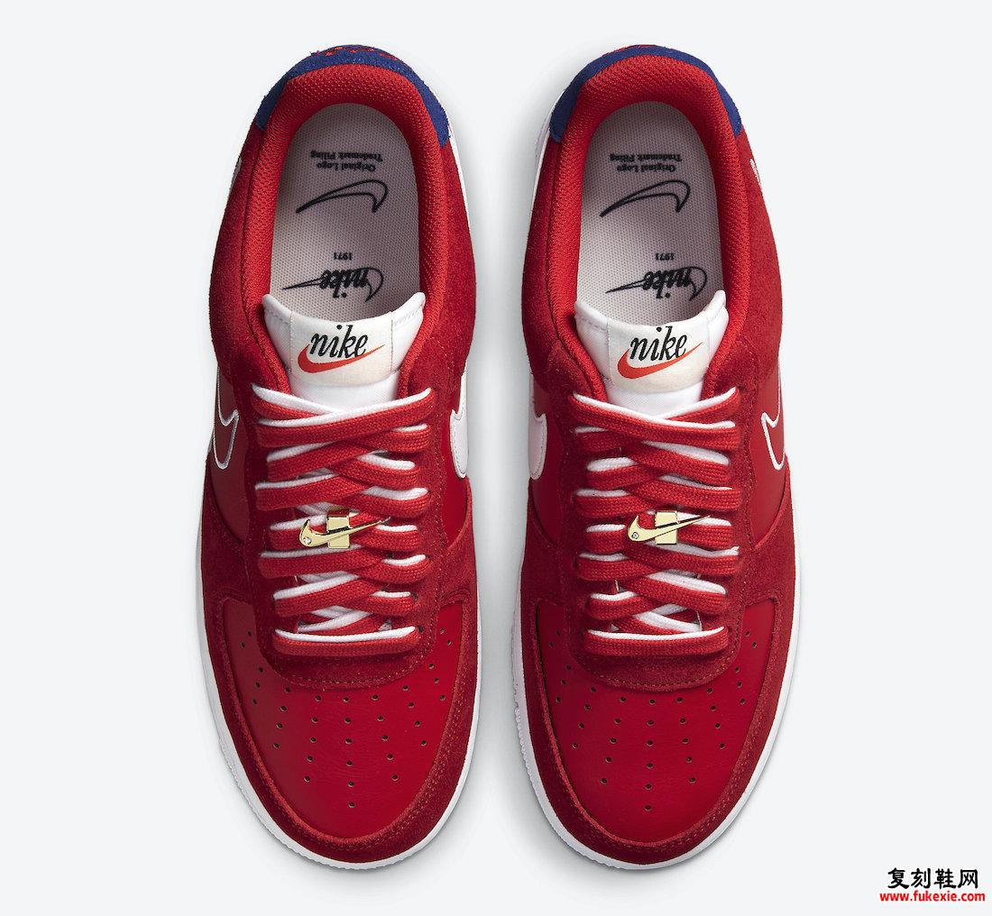 Nike Air Force 1 Low University Red White Deep Royal Blue DB3597-600发售日期