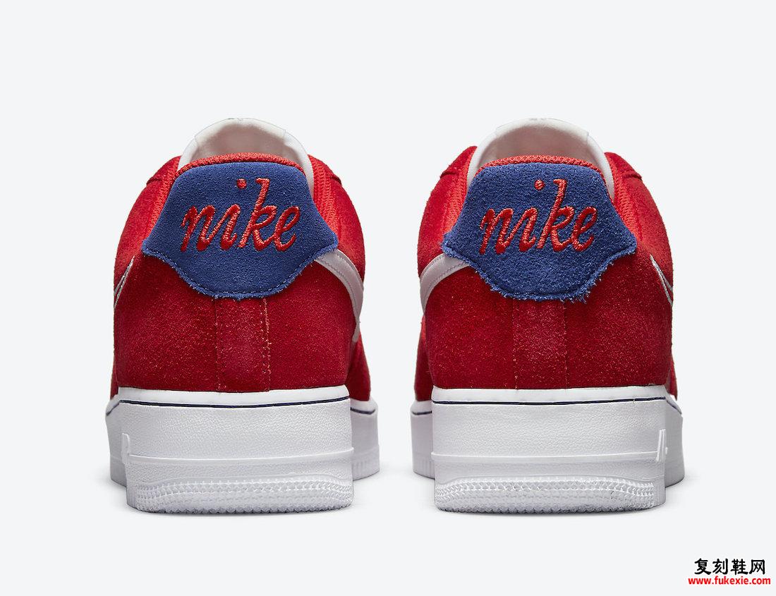 Nike Air Force 1 Low University Red White Deep Royal Blue DB3597-600发售日期