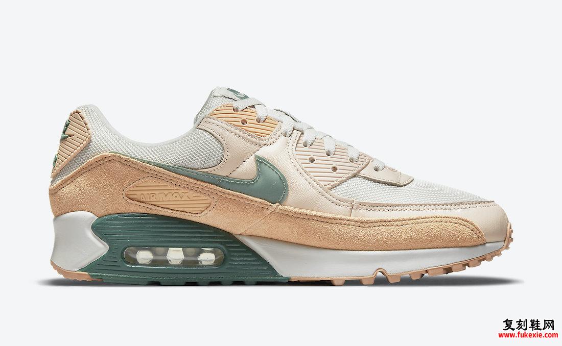 Nike Air Max 90 PRM Light Bone Dutch Green Shimmer DM2829-002发售日期