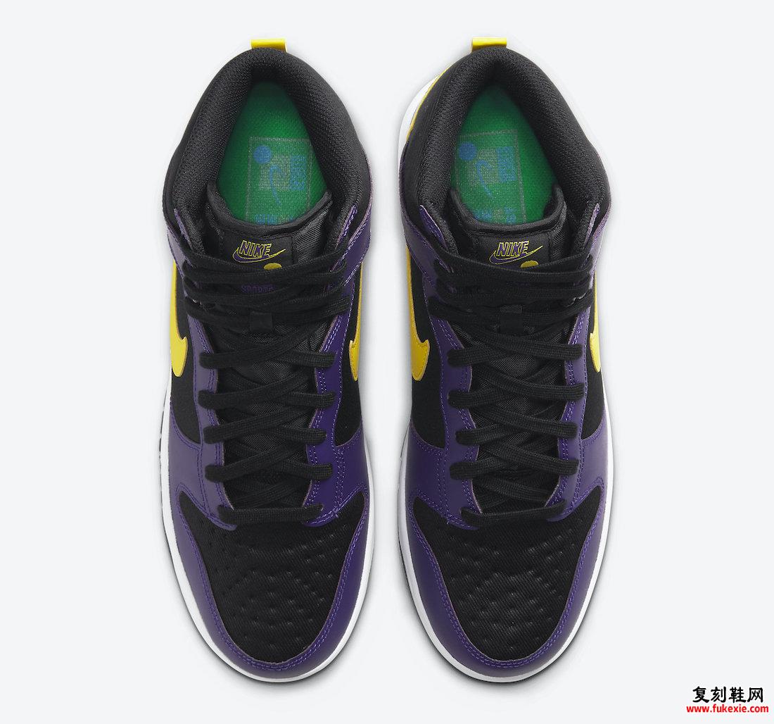 Nike Dunk High EMB Lakers DH0642-001发售日期