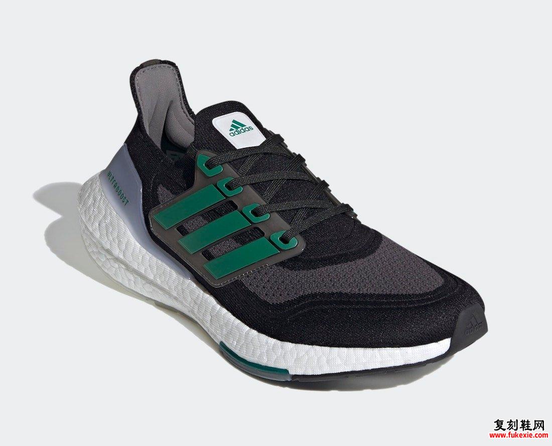 adidas Ultra Boost 2021 Black Sub Green FZ1923发售日期