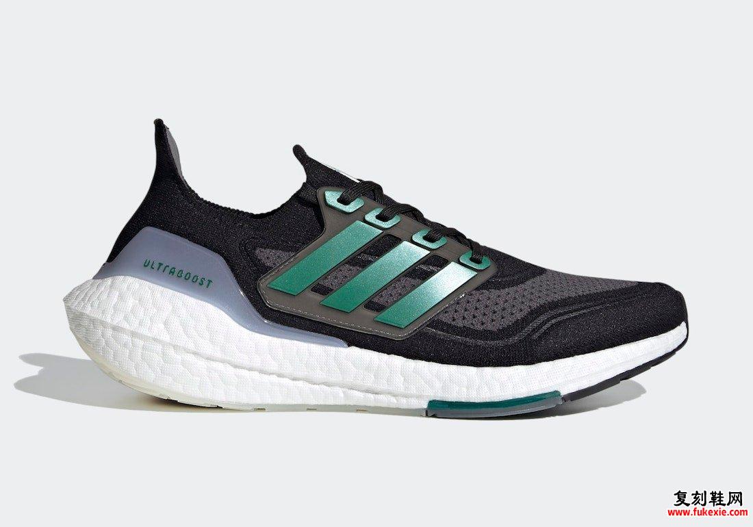 adidas Ultra Boost 2021 Black Sub Green FZ1923发售日期