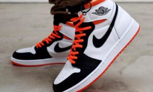 Air Jordan 1 Electro Orange On-Feet 555088-180