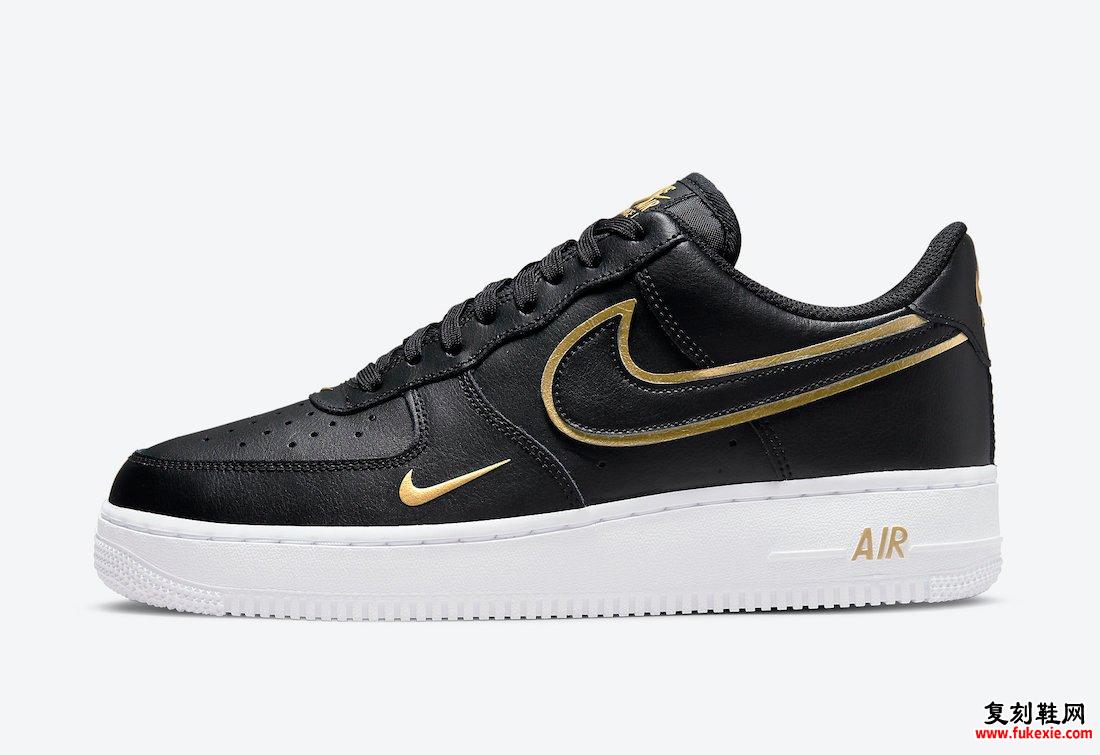 Nike Air Force 1 Low Black White Gold DA8481-001发售日期信息