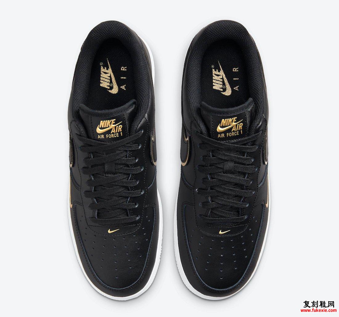 Nike Air Force 1 Low Black White Gold DA8481-001发售日期信息