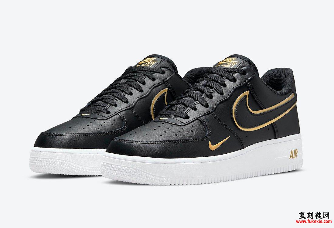 Nike Air Force 1 Low Black White Gold DA8481-001发售日期信息