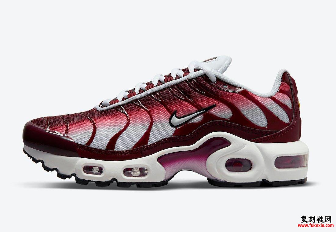 Nike Air Max Plus GS白色勃艮第红CD0609-600发售日期