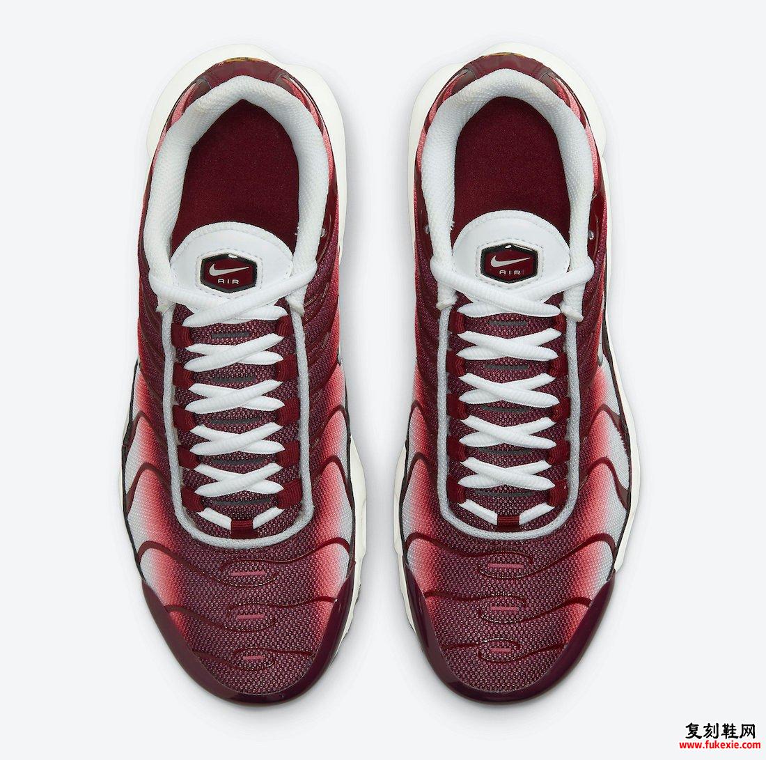 Nike Air Max Plus GS白色勃艮第红CD0609-600发售日期