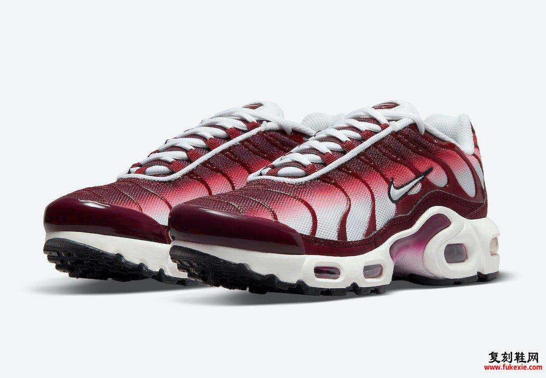 Nike Air Max Plus GS白色勃艮第红CD0609-600发售日期