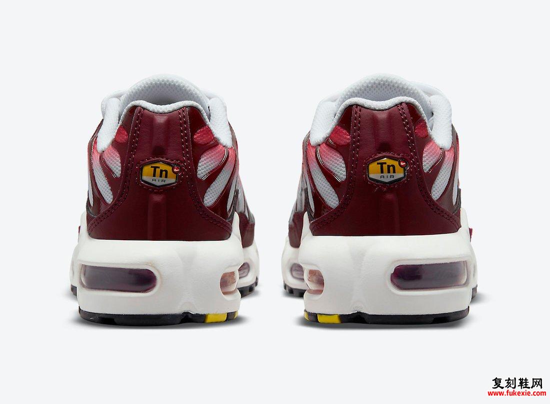 Nike Air Max Plus GS白色勃艮第红CD0609-600发售日期