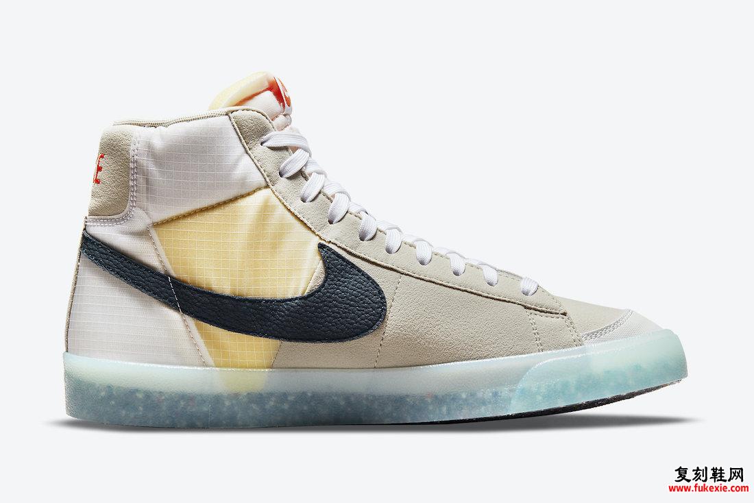 Nike Blazer Mid 77 Cream Armory海军蓝冰川冰DH4505-200发售日期