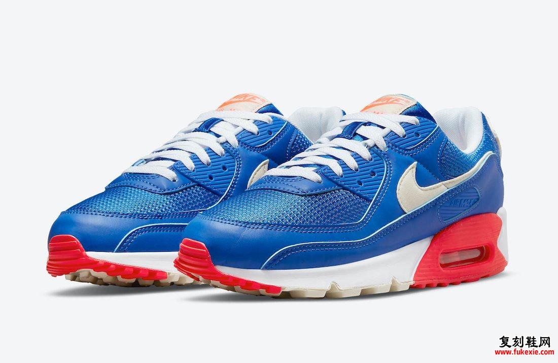 Nike Air Max 90 Blue White Crimson DM8316-400发售日期