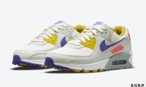 Nike Air Max 90 White Yellow Purple Pink粉红色DA8726-100发售日期