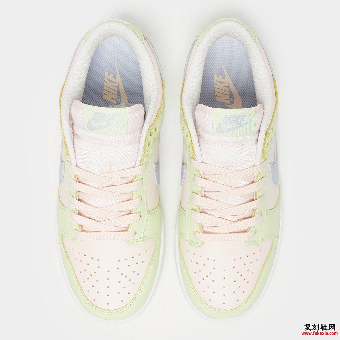 Nike Dunk Low WMNS浅粉红色Ghost Lime冰白DD1503-600发售日期