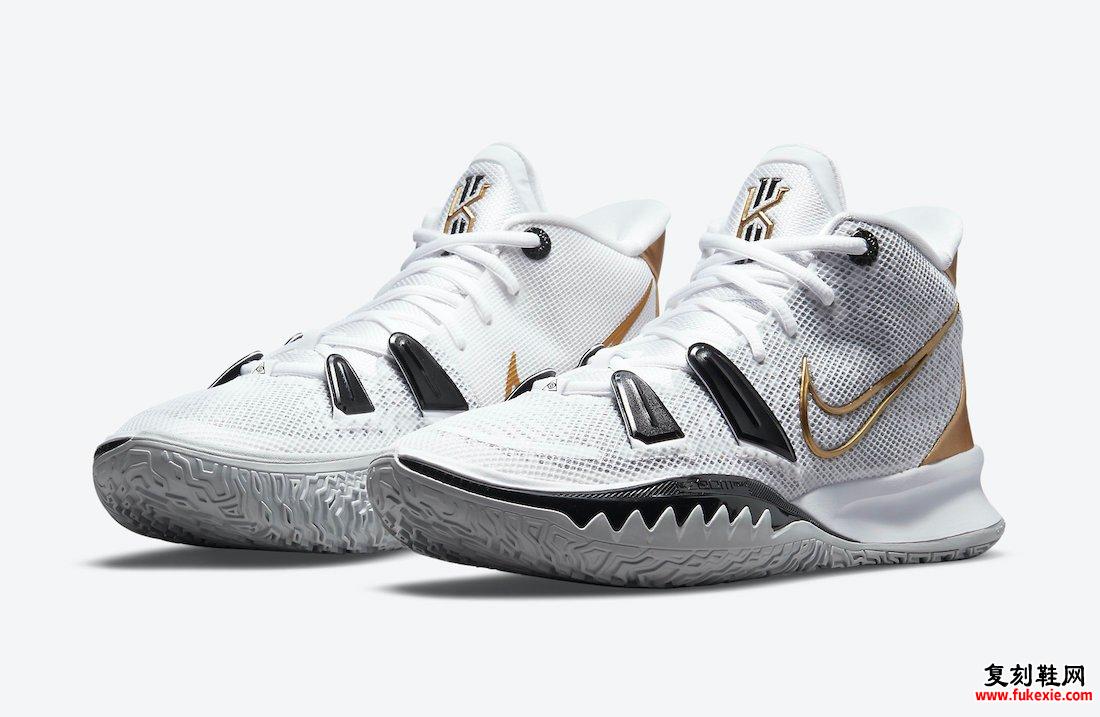 Nike Kyrie 7 White Black Gold CQ9326-101发售日期信息