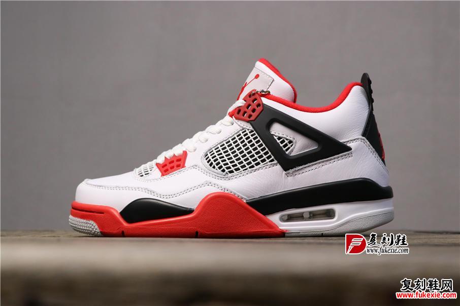 乔丹4代 Air Jordan 4 “Varsity Red”白黑红