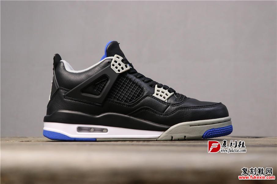 乔丹4代Air Jordan 4 “Black / White” 黑蓝