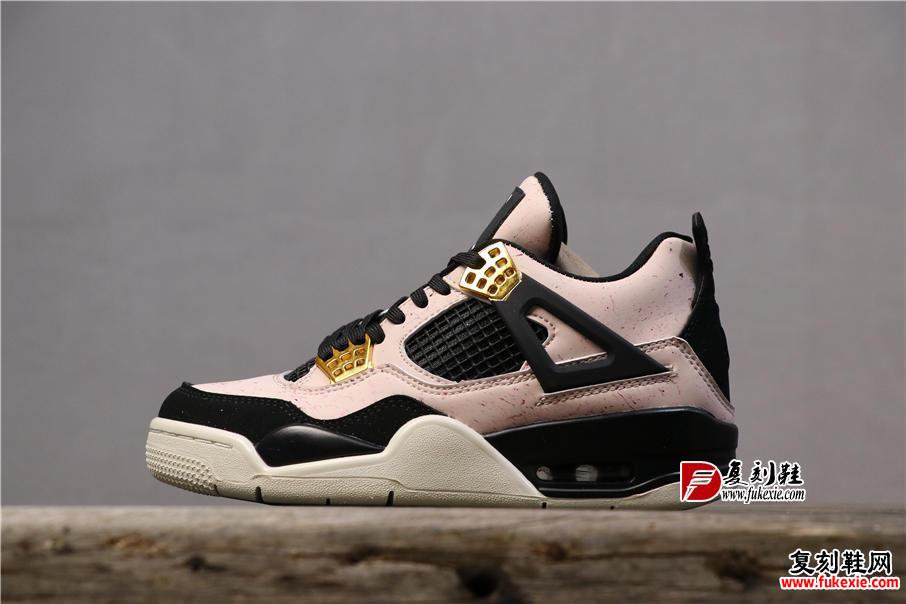 乔丹4 Air Jordan 4 “Silt Red”4黑粉金扣大理石