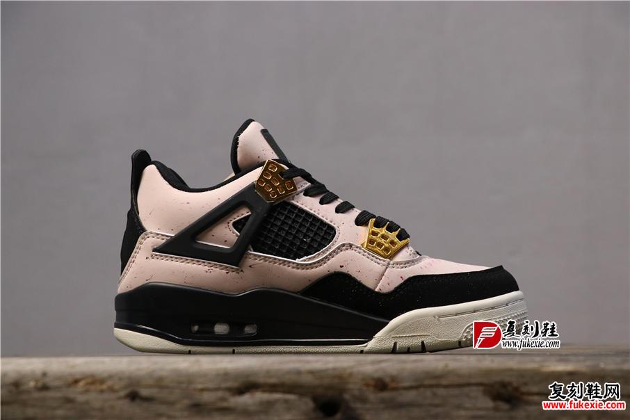 乔丹4 Air Jordan 4 “Silt Red”4黑粉金扣大理石