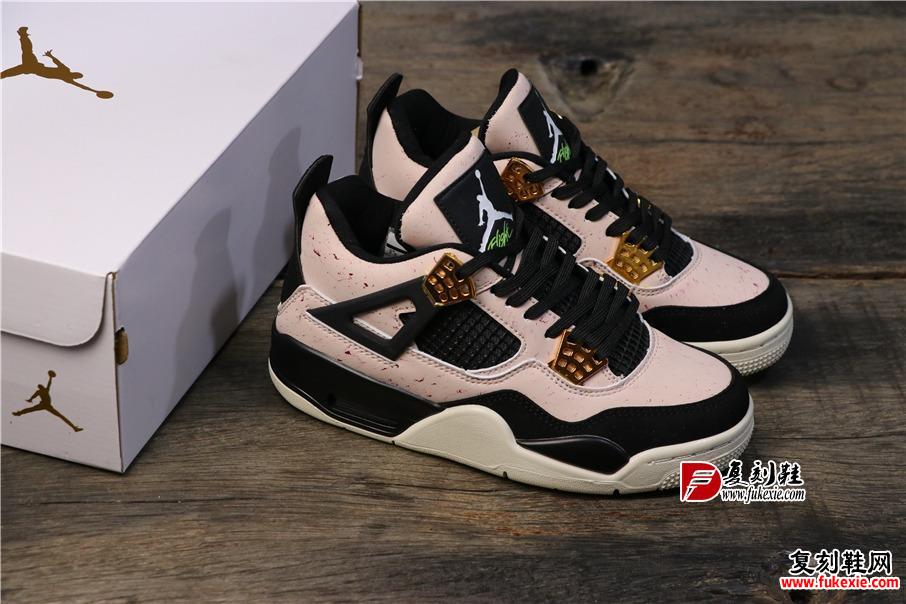 乔丹4 Air Jordan 4 “Silt Red”4黑粉金扣大理石