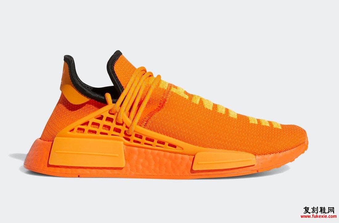 Pharrell adidas NMD Hu Orange GY0095 发售日期 价格