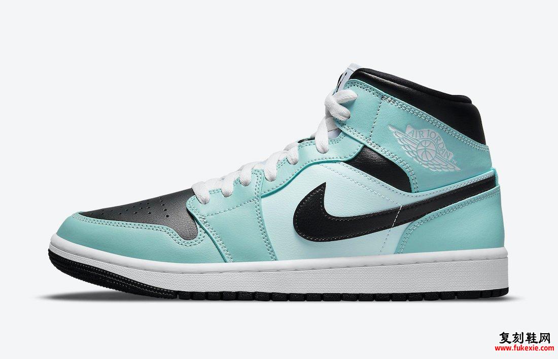 Air Jordan 1 Mid Light Dew Black Teal Tint White BQ6472-300 发布日期信息