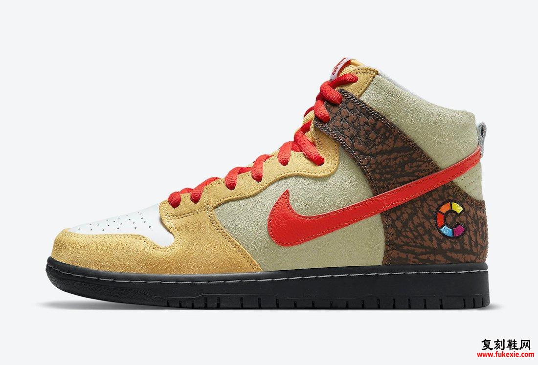 彩色溜冰鞋 Nike SB Dunk High Kebab and Destroy CZ2205-700 发布日期