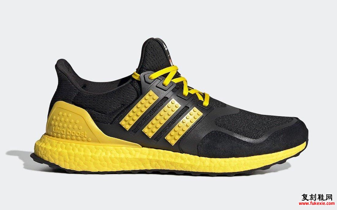 LEGO adidas Ultra Boost DNA Black Yellow H67953 发布日期信息