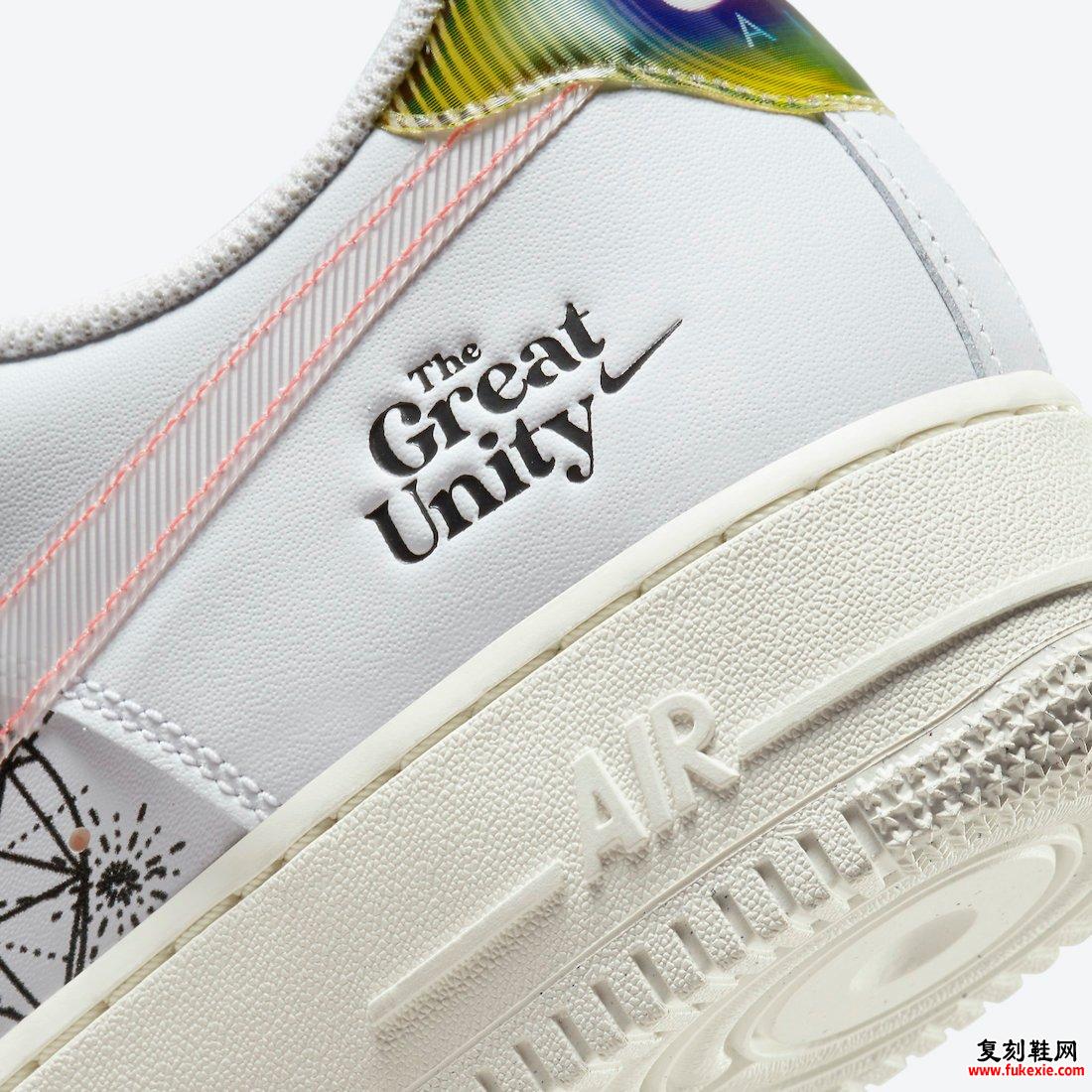 耐克 Air Force 1 Low The Great Unity DM5447-111 发布日期