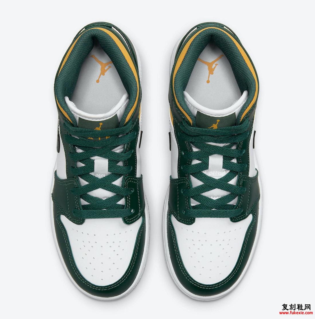 Air Jordan 1 Mid Green Yellow 554725-371 发售日期