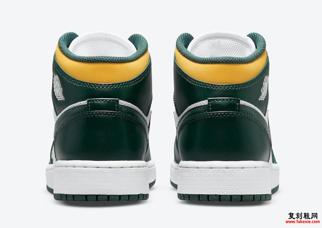 Air Jordan 1 Mid Green Yellow 554725-371 发售日期