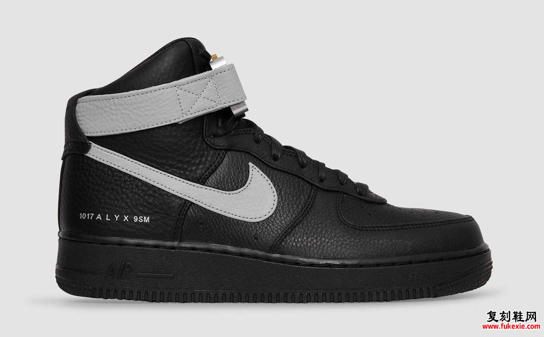 Alyx x Nike Air Force 1 High Black Wolf Grey CQ4018-003 发售日期