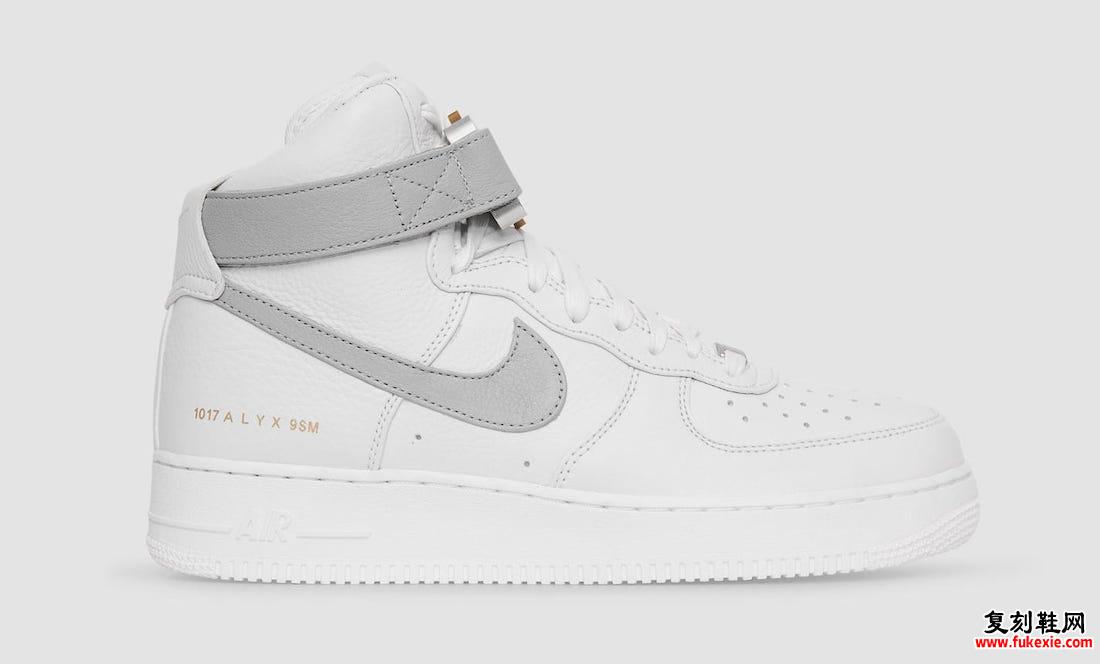 Alyx x Nike Air Force 1 High White Wolf Grey CQ4018-104 发售日期