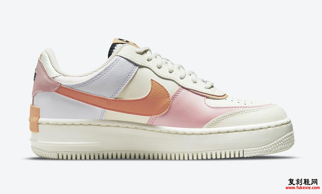 耐克 Air Force 1 Shadow Sail Pink Glaze Orange Chalk CI0919-111 发售日期