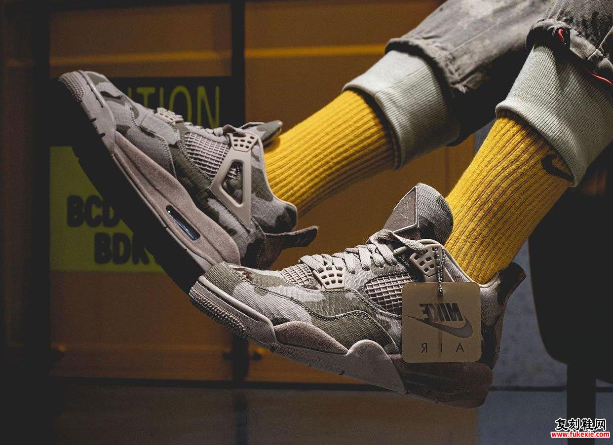 Aleali May Air Jordan 4 Camo Veterans Day DJ1193-200 On-Feet