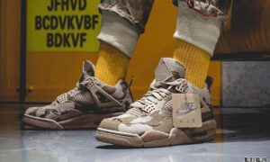 Aleali May Air Jordan 4 Camo Veterans Day DJ1193-200 On-Feet