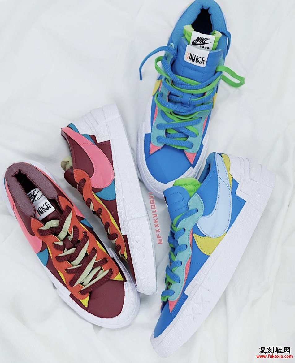 Kaws Sacai Nike Blazer Low DM7901-400 DM7901-600 发售信息