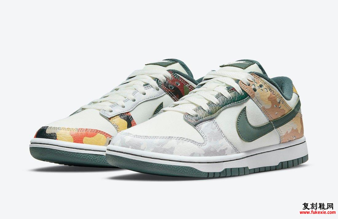 Nike Dunk Low Multi-Camo DH0957-100 发布信息 价格