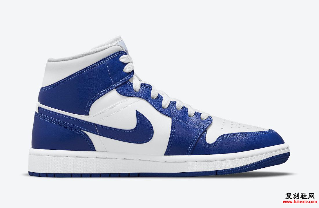 Air Jordan 1 Mid White Blue BQ6472-104 发售日期